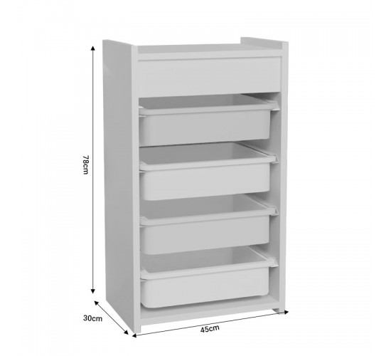 Συρταριέρα με καλάθια Toyli πολύχρωμο 45x30x78εκ Υλικό: MELAMINE - PP 321-000131