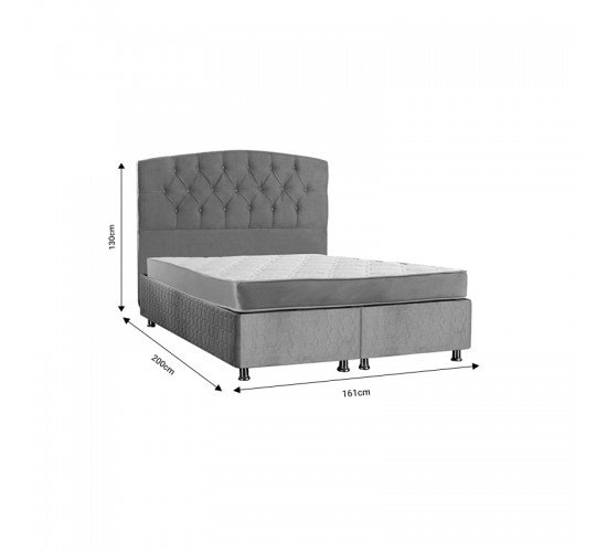 Κρεβάτι Lanse διπλό με αποθηκευτικό χώρο καφέ 160x200εκ Υλικό: MELAMINE - FABRIC - FOAM 322-000003