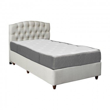 Κρεβάτι Lanse μονό με αποθηκευτικό χώρο κρεμ 120x200εκ Υλικό: MELAMINE - LINEN FABRIC - FOAM 322-000016