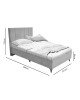 Κρεβάτι μονό Dreamland με αποθηκευτικό χώρο κρεμ ύφασμα 120x200εκ Υλικό: FABRIC - MDF - PLASTIC LEGS(12CM) - METAL 323-000010
