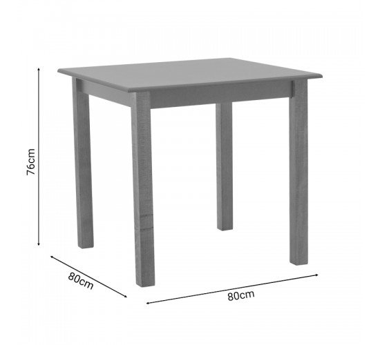 Τραπέζι Zolenio μασίφ ξύλο οξιάς με επιφάνεια mdf λούστρο καρυδί 60x60x76εκ Υλικό: MDF 325-000001