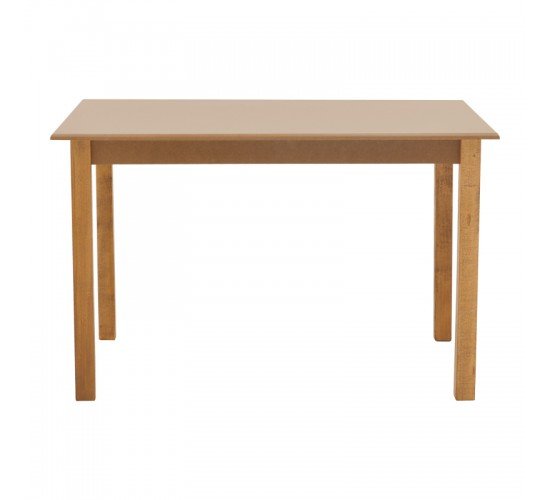 Τραπέζι Zolenio μασίφ ξύλο οξιάς με επιφάνεια mdf λούστρο καρυδί 120x80x76εκ Υλικό: MDF 325-000002