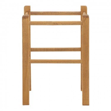 Σκαμπό καφενείου Oligor μασίφ ξύλο οξιάς λούστρο καρυδί 34x34x47εκ Υλικό: MDF 325-000007