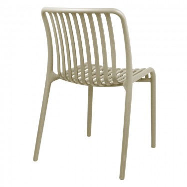 Καρέκλα Zoi pp σε απόχρωση cappucino 42x58x79εκ Υλικό: PP 326-000003