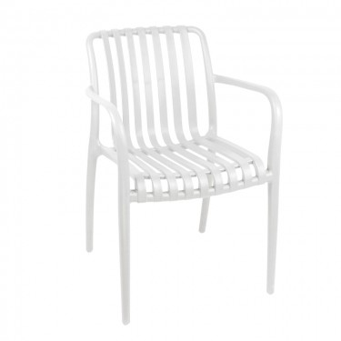 Πολυθρόνα Zoi pp σε λευκή απόχρωση 58.5x54x80εκ Υλικό: PP 326-000005