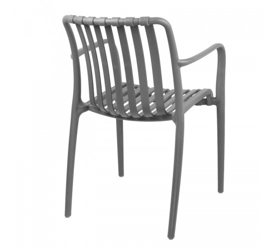 Πολυθρόνα Zoi pp σε ανθρακί απόχρωση 58.5x54x80εκ Υλικό: PP 326-000006