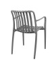 Πολυθρόνα Zoi pp σε ανθρακί απόχρωση 58.5x54x80εκ Υλικό: PP 326-000006
