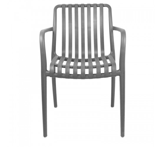 Πολυθρόνα Zoi pp σε ανθρακί απόχρωση 58.5x54x80εκ Υλικό: PP 326-000006