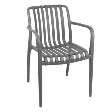 Πολυθρόνα Zoi pp σε ανθρακί απόχρωση 58.5x54x80εκ Υλικό: PP 326-000006