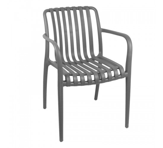 Πολυθρόνα Zoi pp σε ανθρακί απόχρωση 58.5x54x80εκ Υλικό: PP 326-000006