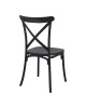 Καρέκλα Crossie pp σε μαύρη απόχρωση 38x46.5x82εκ Υλικό: PP 326-000013