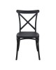 Καρέκλα Crossie pp σε μαύρη απόχρωση 38x46.5x82εκ Υλικό: PP 326-000013