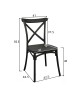 Καρέκλα Crossie pp σε μαύρη απόχρωση 38x46.5x82εκ Υλικό: PP 326-000013
