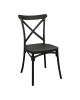 Καρέκλα Crossie pp σε μαύρη απόχρωση 38x46.5x82εκ Υλικό: PP 326-000013