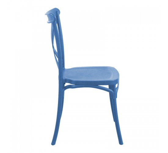 Καρέκλα Crossie pp σε απόχρωση μπλε 38x46.5x82εκ Υλικό: PP 326-000015 Καρέκλα Crossie pp σε απόχρωση μπλε 38x46.5x82εκ Υλικό: PP 326-000015