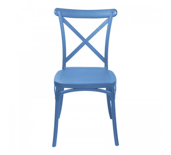Καρέκλα Crossie pp σε απόχρωση μπλε 38x46.5x82εκ Υλικό: PP 326-000015 Καρέκλα Crossie pp σε απόχρωση μπλε 38x46.5x82εκ Υλικό: PP 326-000015
