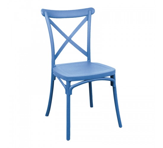 Καρέκλα Crossie pp σε απόχρωση μπλε 38x46.5x82εκ Υλικό: PP 326-000015 Καρέκλα Crossie pp σε απόχρωση μπλε 38x46.5x82εκ Υλικό: PP 326-000015