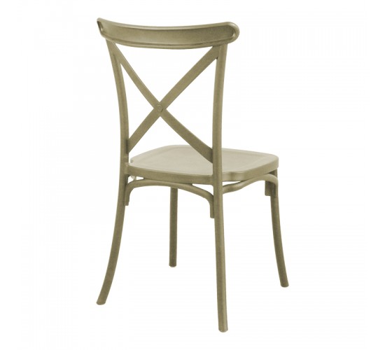 Καρέκλα Crossie pp σε απόχρωση cappucino 38x46.5x82εκ Υλικό: PP 326-000016