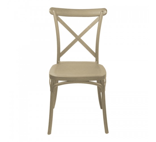 Καρέκλα Crossie pp σε απόχρωση cappucino 38x46.5x82εκ Υλικό: PP 326-000016