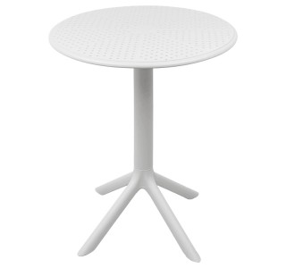 Τραπέζι Merkon pp σε λευκή απόχρωση Φ60x75εκ Υλικό: PP 326-000021