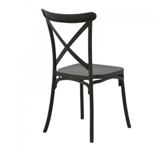 Καρέκλα Crossie pp σε ανθρακί απόχρωση 38x46.5x82εκ Υλικό: PP 326-000024