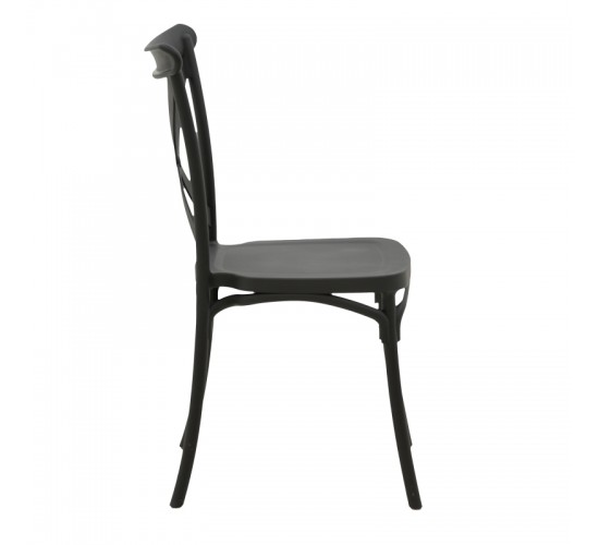 Καρέκλα Crossie pp σε ανθρακί απόχρωση 38x46.5x82εκ Υλικό: PP 326-000024