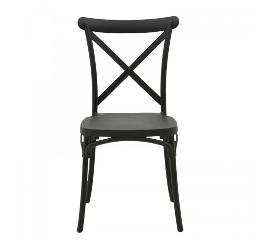 Καρέκλα Crossie pp σε ανθρακί απόχρωση 38x46.5x82εκ Υλικό: PP 326-000024