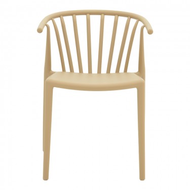 Πολυθρόνα Zelma pp σε ανοιχτή απόχρωση cappuccino 55x53x73εκ Υλικό: PP 326-000025