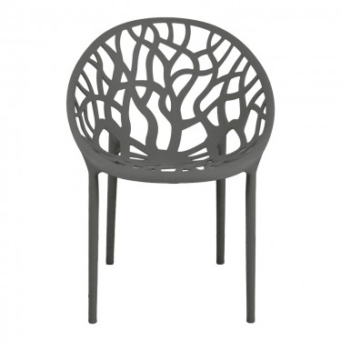 Πολυθρόνα Daren pp σε ανθρακί απόχρωση 59x60x79,5εκ Υλικό: PP 326-000029