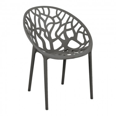 Πολυθρόνα Daren pp σε ανθρακί απόχρωση 59x60x79,5εκ Υλικό: PP 326-000029