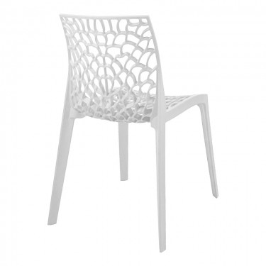 Καρέκλα στοιβαζόμενη Hush pp σε λευκή απόχρωση 41x53x80.5εκ Υλικό: PP 326-000032