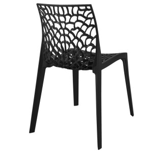 Καρέκλα στοιβαζόμενη Hush pp σε μαύρη απόχρωση 41x53x80.5εκ Υλικό: PP 326-000033