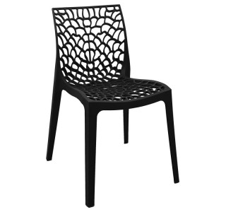 Καρέκλα στοιβαζόμενη Hush pp σε μαύρη απόχρωση 41x53x80.5εκ Υλικό: PP 326-000033