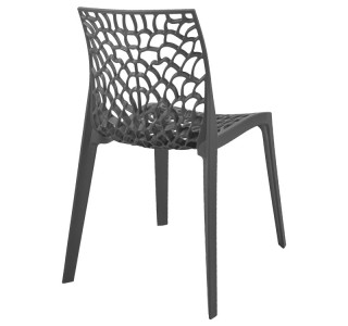 Καρέκλα στοιβαζόμενη Hush pp σε ανθρακί απόχρωση 41x53x80.5εκ Υλικό: PP 326-000034