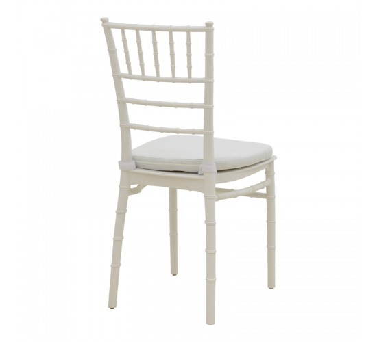 Καρέκλα Tiffany με μαξιλάρι pp σε λευκή απόχρωση 40x40x88εκ Υλικό: PC 326-000040 Καρέκλα Tiffany με μαξιλάρι pp σε λευκή απόχρωση 40x40x88εκ Υλικό: PC 326-000040