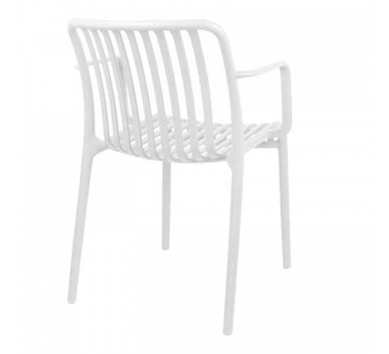 Πολυθρόνα Zoi pp σε λευκή απόχρωση 55.5x57.5x79εκ Υλικό: PP 326-000044