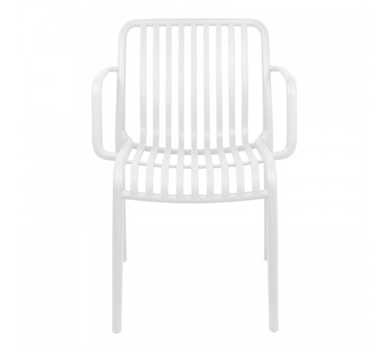 Πολυθρόνα Zoi pp σε λευκή απόχρωση 55.5x57.5x79εκ Υλικό: PP 326-000044