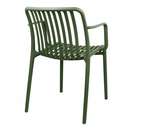 Πολυθρόνα Zoi pp σε σκούρο πράσινο απόχρωση 55.5x57.5x79εκ Υλικό: PP 326-000045