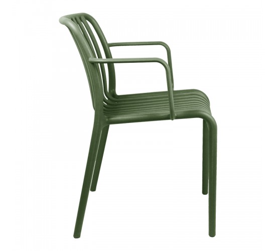 Πολυθρόνα Zoi pp σε σκούρο πράσινο απόχρωση 55.5x57.5x79εκ Υλικό: PP 326-000045