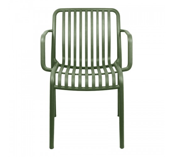 Πολυθρόνα Zoi pp σε σκούρο πράσινο απόχρωση 55.5x57.5x79εκ Υλικό: PP 326-000045