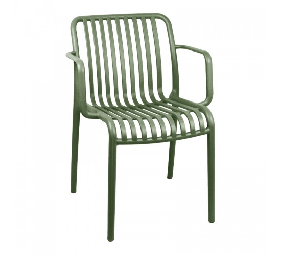 Πολυθρόνα Zoi pp σε σκούρο πράσινο απόχρωση 55.5x57.5x79εκ Υλικό: PP 326-000045