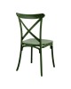 Καρέκλα Crossie στοιβαζόμενη pp σε σκούρο πράσινο απόχρωση 38x46.5x82εκ Υλικό: PP 326-000046