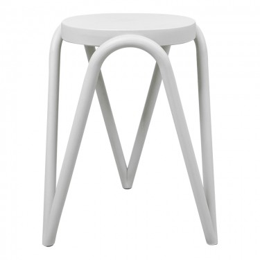 Σκαμπό Serzona pp σε λευκή απόχρωση Φ27x45.5εκ Υλικό: PP 326-000047