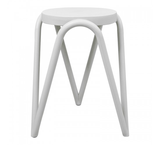 Σκαμπό Serzona pp σε λευκή απόχρωση Φ27x45.5εκ Υλικό: PP 326-000047