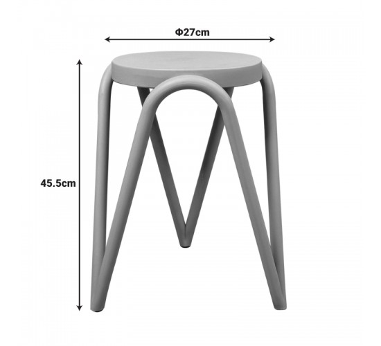 Σκαμπό Serzona pp σε απόχρωση cappuccino Φ27x45.5εκ Υλικό: PP 326-000048