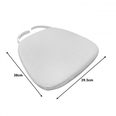 Μαξιλάρι αδιάβροχο Tiffany I ύφασμα σε λευκή απόχρωση 39.5x38x2.5εκ Υλικό: PP 326-000050