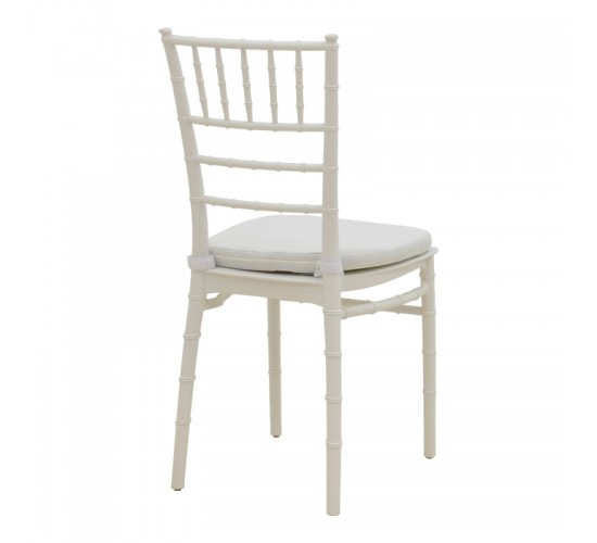 Καρέκλα Tiffany I με μαξιλάρι pp σε λευκή απόχρωση 39.5x46.5x87εκ Υλικό: PC 326-000051