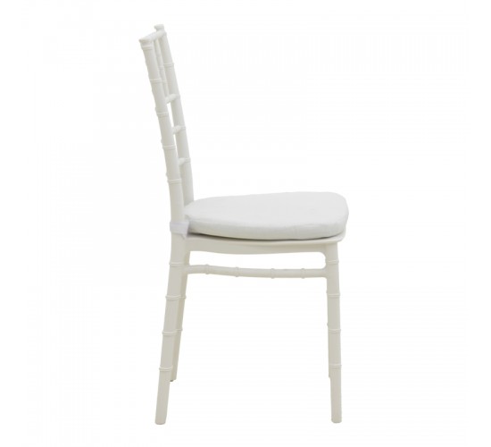 Καρέκλα Tiffany I με μαξιλάρι pp σε λευκή απόχρωση 39.5x46.5x87εκ Υλικό: PC 326-000051