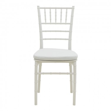 Καρέκλα Tiffany I με μαξιλάρι pp σε λευκή απόχρωση 39.5x46.5x87εκ Υλικό: PC 326-000051