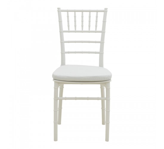 Καρέκλα Tiffany I με μαξιλάρι pp σε λευκή απόχρωση 39.5x46.5x87εκ Υλικό: PC 326-000051